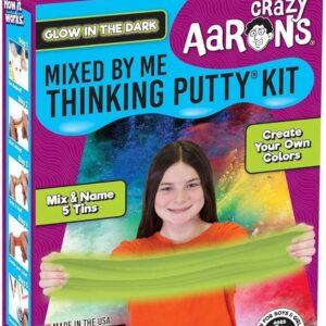 Crazy Aaron's Thinking Putty for Kids - DIY Special Effects Putty Kit (6 Putties Included)- Glow-In-The-Dark, Sparkle, Heat-Sensitive - Includes Colored Pencils and Instructional Mat - Never Dries Out