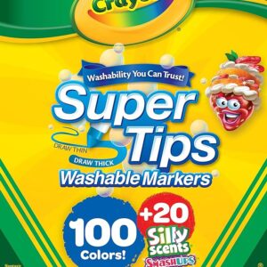 Crayola Ultra Clean Washable Markers (40 Count), Coloring Markers for Kids, Art Supplies, Marker Set, Gifts for Kids, 3, 4, 5