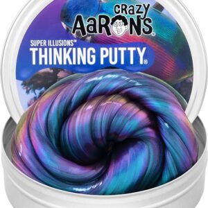 Crazy Aaron's Thinking Putty 4" Tin - Super Illusions Super Scarab - Multi-Color Putty, Soft Texture - Never Dries Out