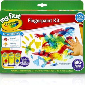 Crayola My First Fingerpaint Kit, Washable Paint, Gifts, Ages 1, 2, 3, 4, 5