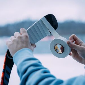 Howies Hockey - White Hockey Tape 1 Pack - Cloth Stick Tape - Strong, Long-Lasting Adhesive for Stick Blade, Lacrosse, Baseball - 1 Inch x 24 Yards - Professional Quality